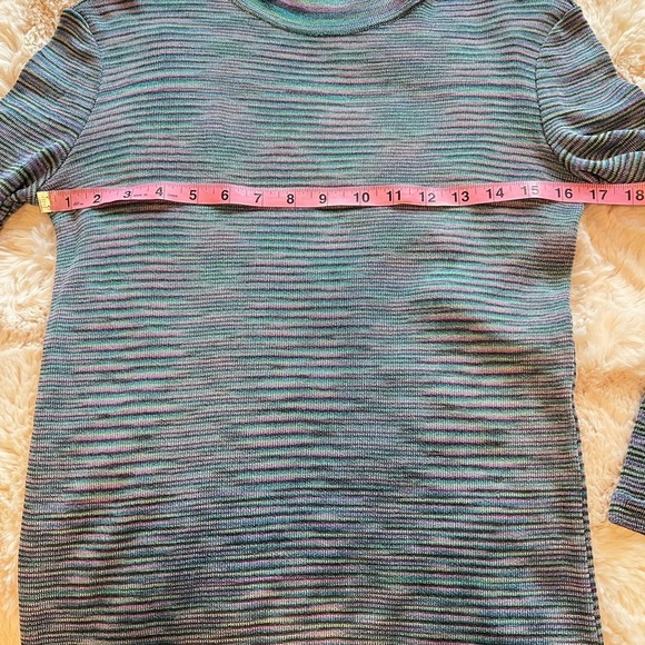 MISSONI Vintage 90s Striped Turtleneck Sweater Size Medium US 6 IT 42 - Picture 12 of 13